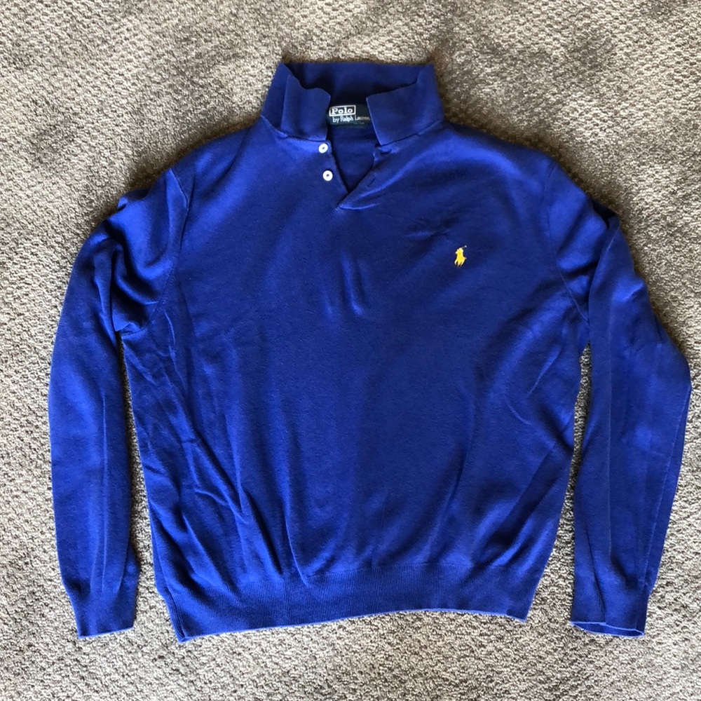 Polo by Ralph Lauren blue sweater with collar